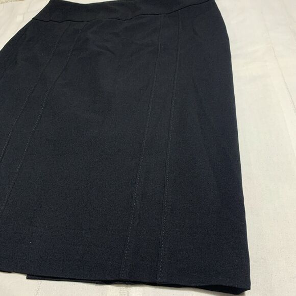 White House Black Market Skirt Women's 6 Black Office Career Pencil - Picture 2 of 12